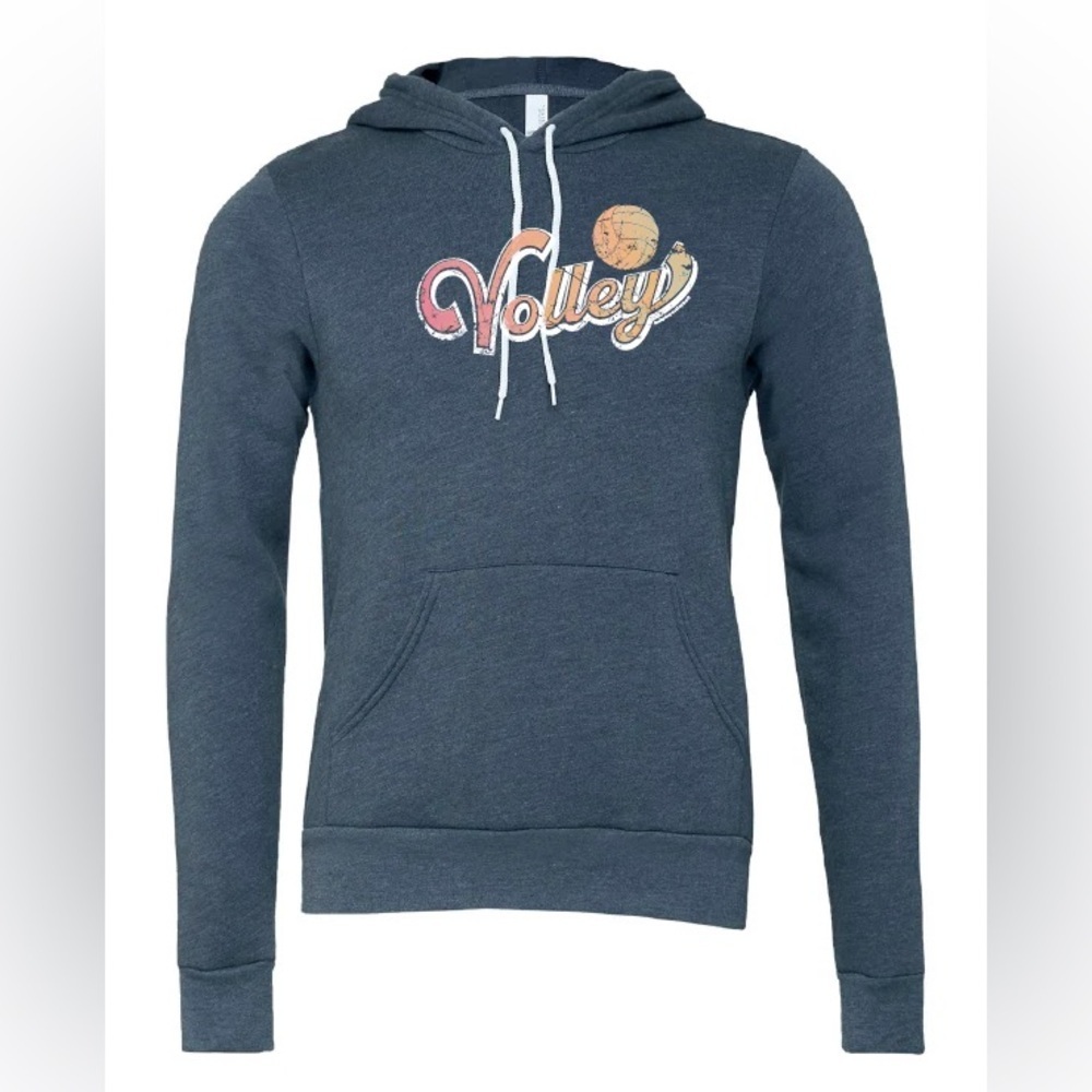 Independent Trading Co Charcoal Gray Volleyball “Volley” Hoodie Size Medium